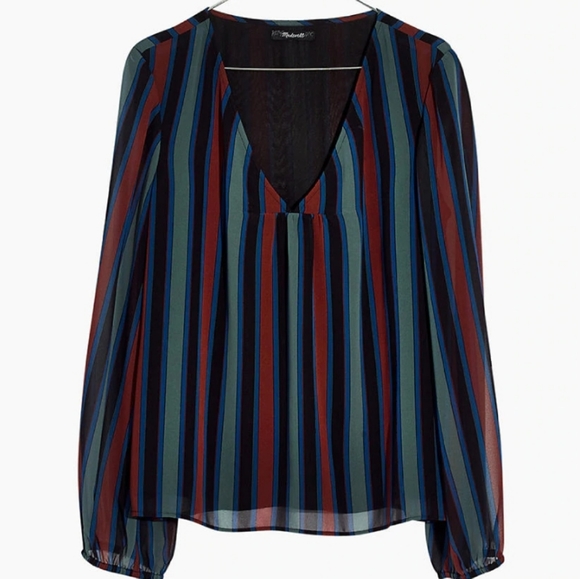 Madewell Striped Blouse - Picture 3 of 6